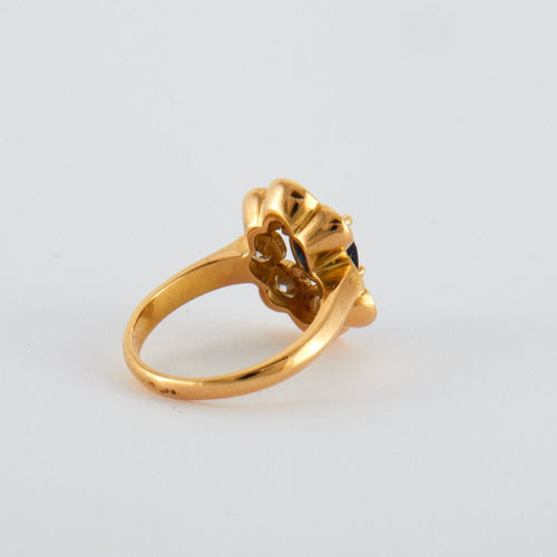 Bague 53 Bague Marguerite Saphir et Diamants 58 Facettes
