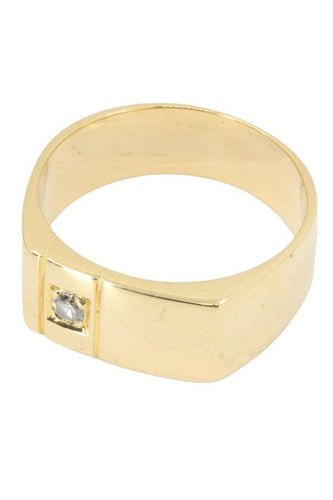 Bague CHEVALIÈRE MODERNE DIAMANT 58 Facettes 046321