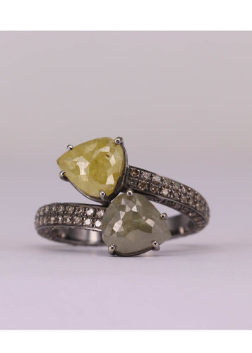 Bague 54.5 Bague Or blanc Diamants et Saphirs 58 Facettes RNG2859