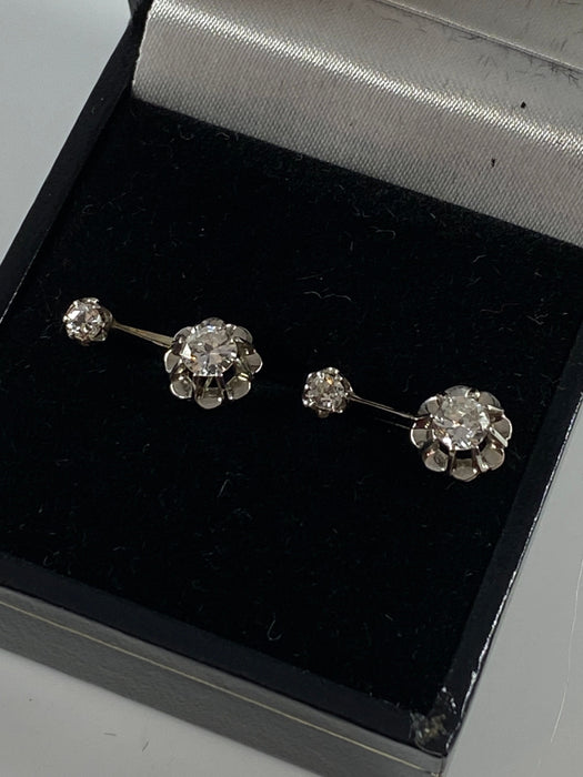 Boucles d'oreilles Dormeuses diamants 58 Facettes