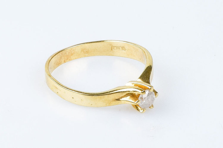 Bague 54 Bague solitaire 0.18ct en or massif 58 Facettes 111.26851-B5