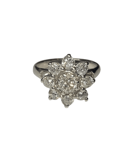 Bague BAGUE MARGUERITE PLATINE DIAMANTS 58 Facettes