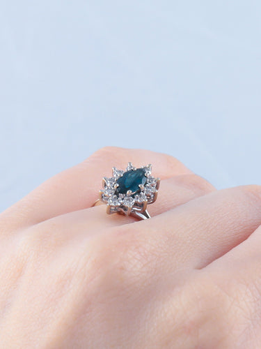 Bague Bague Marquise Saphir et Diamants 58 Facettes