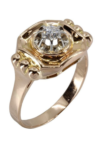 Bague BAGUE DIAMANT ANNÉES 50' 58 Facettes 057301