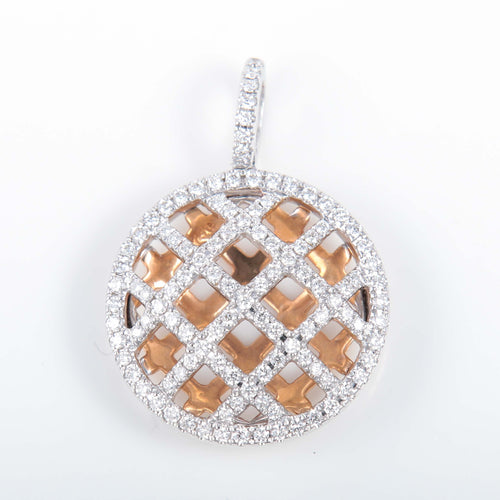 Pendentif Pendentif or blanc et jaune Diamants 58 Facettes