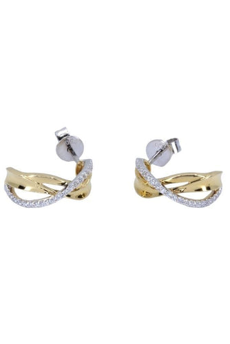 Boucles d'oreilles Boucles d'oreilles diamants entrelacées 58 Facettes 062221