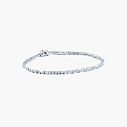 Bracelet Bracelet Tennis Or blanc Diamants 58 Facettes