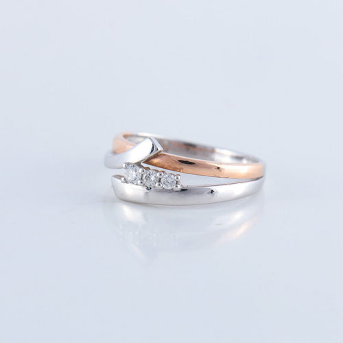 Bague 52.5 Bague deux ors Diamants 58 Facettes JE138