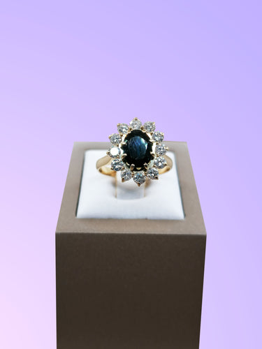 Bague Bague Marguerite saphir et diamants 58 Facettes