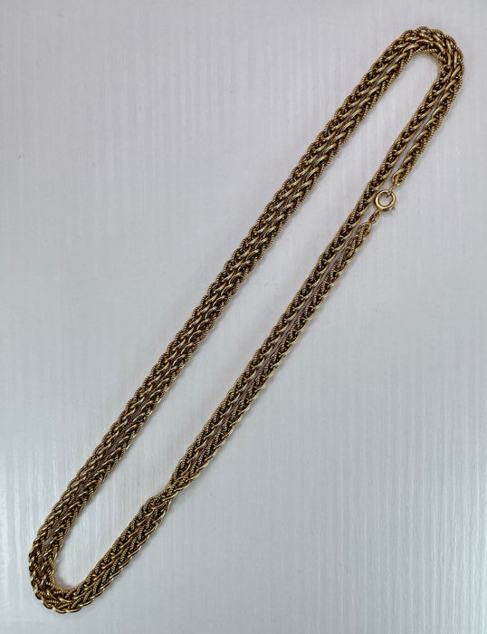 Collier Collier Sautoir Vintage Maillons Ovales Torsadés 58 Facettes