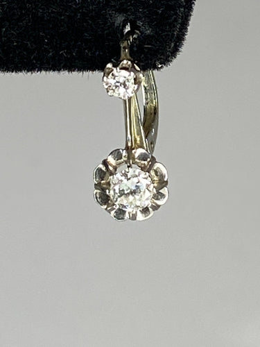 Boucles d'oreilles Dormeuses diamants 58 Facettes