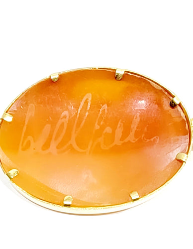 Pendentif Pendentif or rose et Camée coquillage 58 Facettes 3184/1