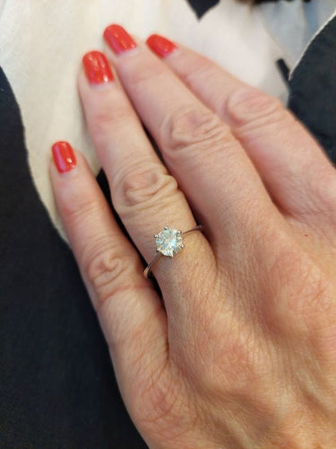 Bague 56 BAGUE SOLITAIRE DIAMANT 0.90 CARAT 58 Facettes 071751