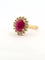 Bague 55 Bague Pompadour Or jaune Rubis Diamants 58 Facettes
