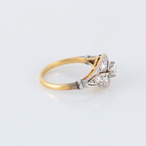 Bague 54 Bague Art Déco Diamants 58 Facettes