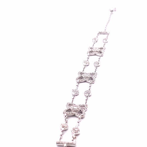 Bracelet Bracelet or blanc diamants 58 Facettes