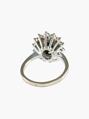 Bague 56 Bague Marguerite Saphir et Diamants 58 Facettes