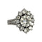 Bague 60 Bague or blanc marguerite diamants 58 Facettes 1-1176/1