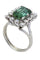 Bague 48 BAGUE ANCIENNE QUARTZ VERT ET DIAMANTS 58 Facettes 057151