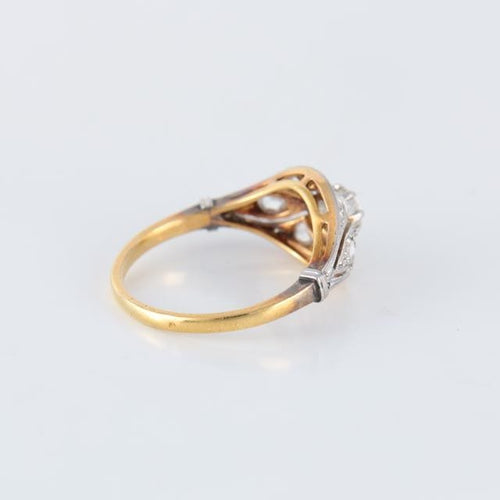 Bague 54 Bague Art Déco Diamants 58 Facettes