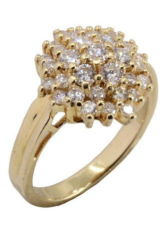 Bague BAGUE MODERNE PAVAGE DIAMANTS 58 Facettes 058891