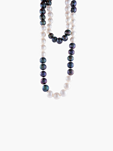 Collier Sautoir Perles d'eau douce 58 Facettes