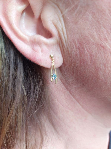 Boucles d'oreilles BOUCLES D'OREILLES PENDANTES TOPAZES 58 Facettes 073261