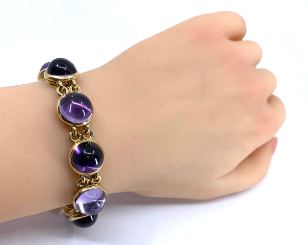 Bracelet Bracelet Améthystes cabochon 58 Facettes