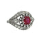 Bague 55 Bague Art Déco rubis et diamants 58 Facettes 1-1185/1