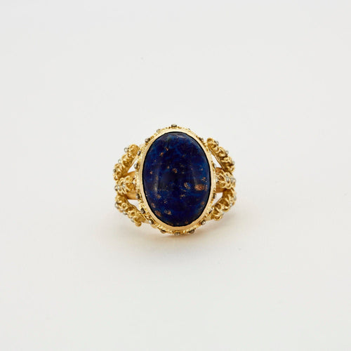 Bague 58.5 Bague Or jaune Lapis-lazuli 58 Facettes