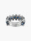 Bague Demi Alliance Or Blanc Saphirs Diamants 58 Facettes