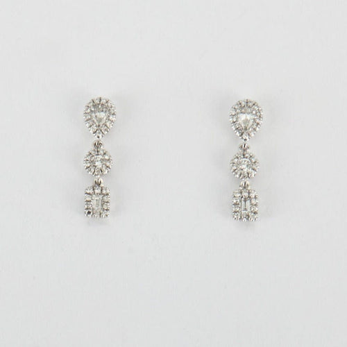Boucles d'oreilles Boucles d'oreilles en Or blanc & diamants 58 Facettes