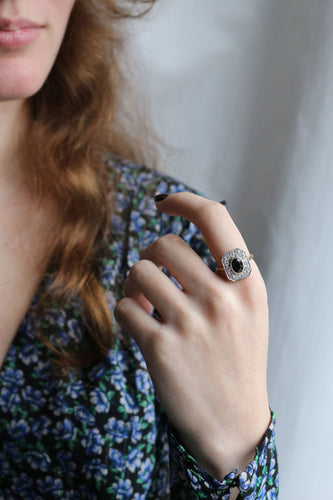 Bague Bague Art Déco, deux ors, saphirs 58 Facettes 522