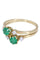 Bague BAGUE TOI ET MOI ÉMERAUDES ET DIAMANTS 58 Facettes 076731