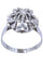 Bague 60 Bague en or blanc, diamants, fleur 58 Facettes 062821