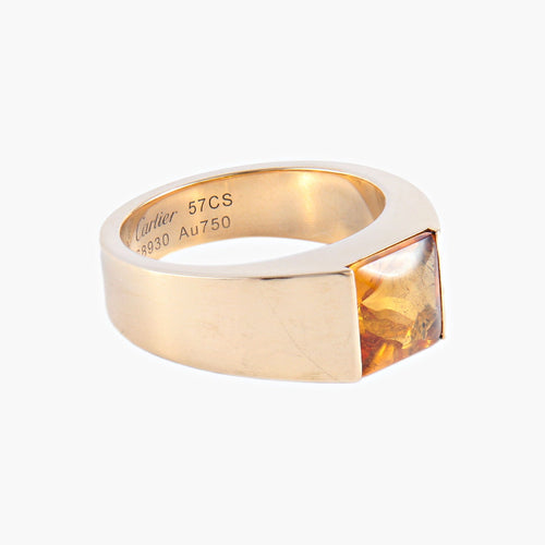Bague CARTIER - Bague Tank Citrine 58 Facettes