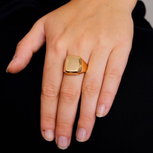 Bague 62 Chevalière Or Rose 58 Facettes