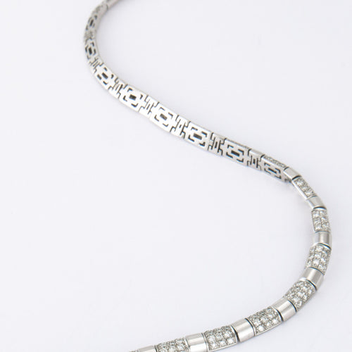 Collier Collier Or blanc Diamants 58 Facettes