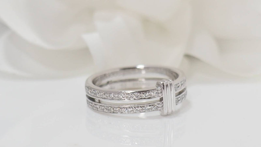 Bague 52 Mauboussin  - Bague or blanc, diamants 58 Facettes 32113