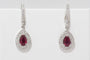 Boucles d'oreilles Boucles d'oreilles en or blanc, rubis poire et diamants 58 Facettes 30758