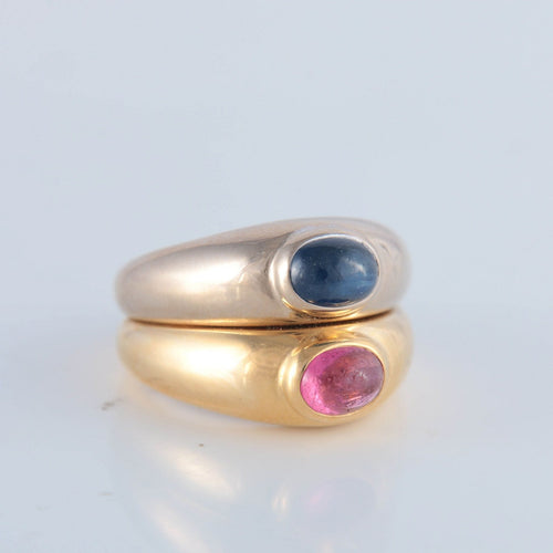 Bague 52 POIRAY - bague cabochon saphir et tourmaline 58 Facettes