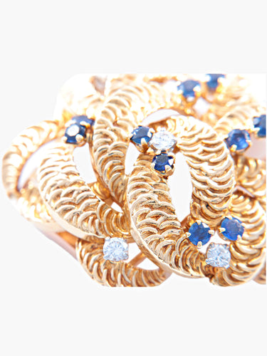 Broche Broche BOUCHERON  Diamants Saphirs 58 Facettes