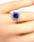 Bague 53 Bague Marguerite Or blanc Saphir et Diamants 58 Facettes AB222