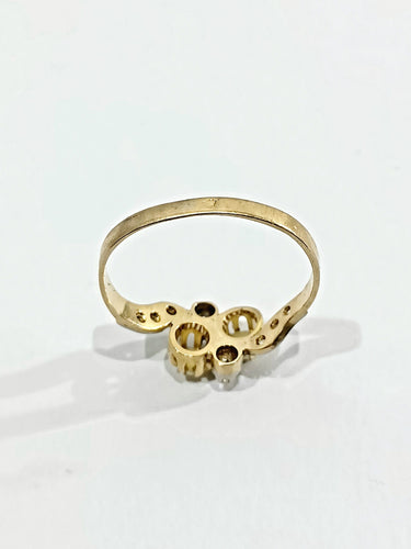 Bague 52.5 Bague Toi Et Moi Or Diamants Et Perles 58 Facettes 2308/1