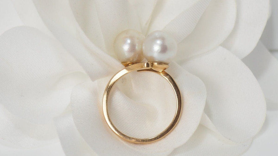 Bague 52 Bague Toi Et Moi en Or jaune & Perles 58 Facettes 24946