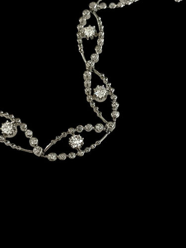 Bracelet Bracelet Guirlande Platine Diamants 58 Facettes 1102237