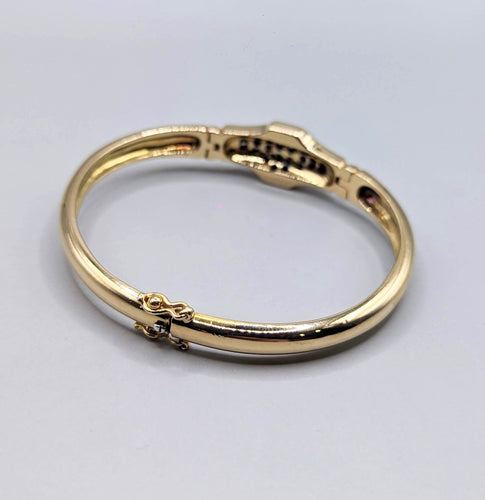 Bracelet Bracelet jonc or jaune et diamants 58 Facettes