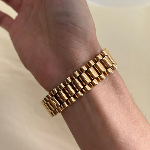 Bracelet Bracelet 2 ors, pavage de diamant 58 Facettes 20400000524