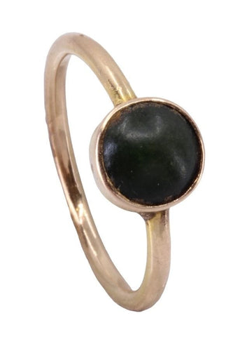 Bague BAGUE ANCIENNE AGATE VERTE 58 Facettes 074781