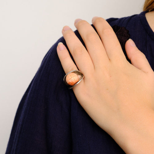 Bague 47.5 Bague Corail Argent 58 Facettes